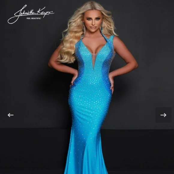 strapless open back dress Johnathan Kayne 3219 Sequin One-Shoulder Evening Prom Dress Lilac (Lavender) / 10